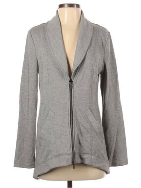 CAbi gray jacket with back zipper design—Size small